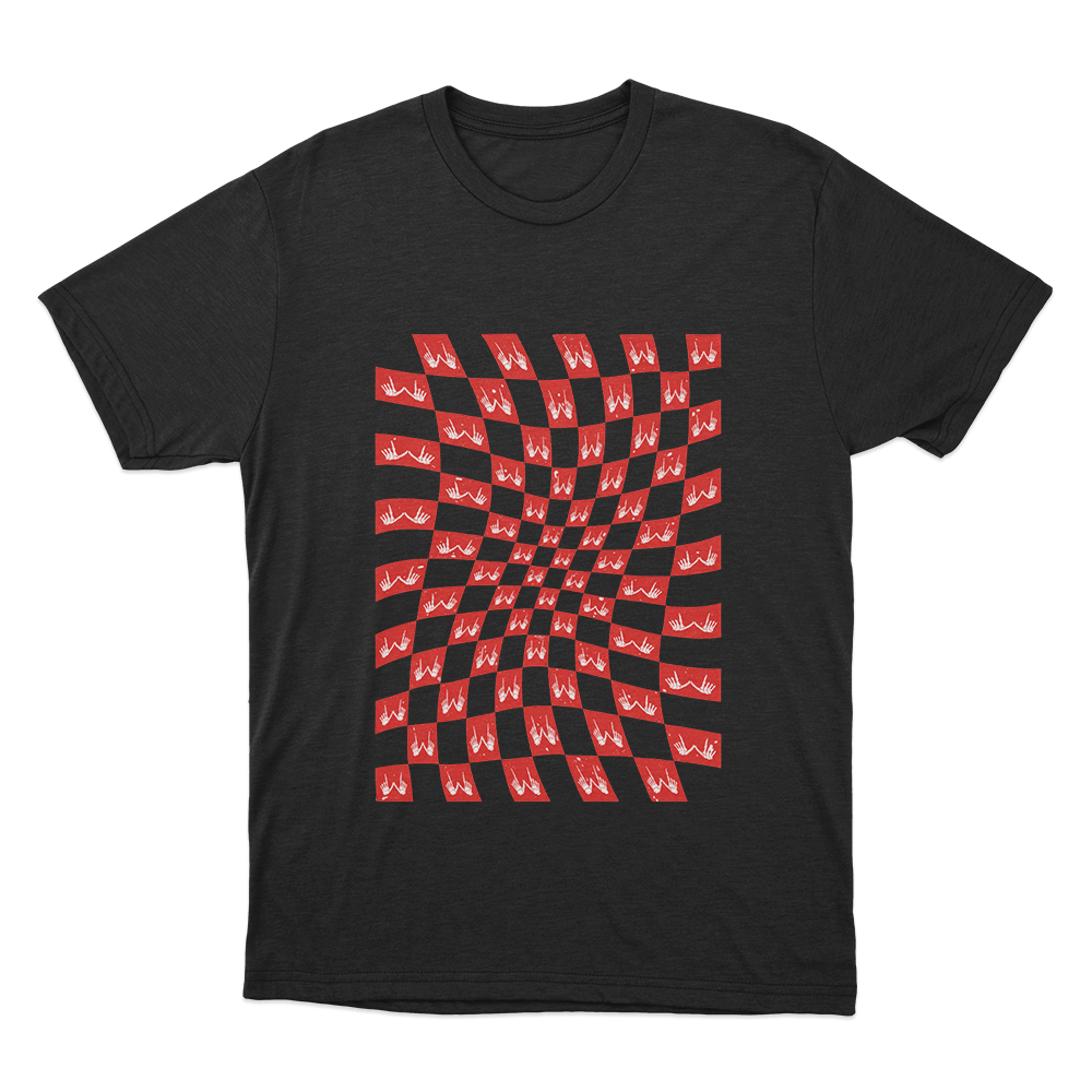 Checkerboard Unisex T Shirt Black Checkerboard Unisex T Shirt Black