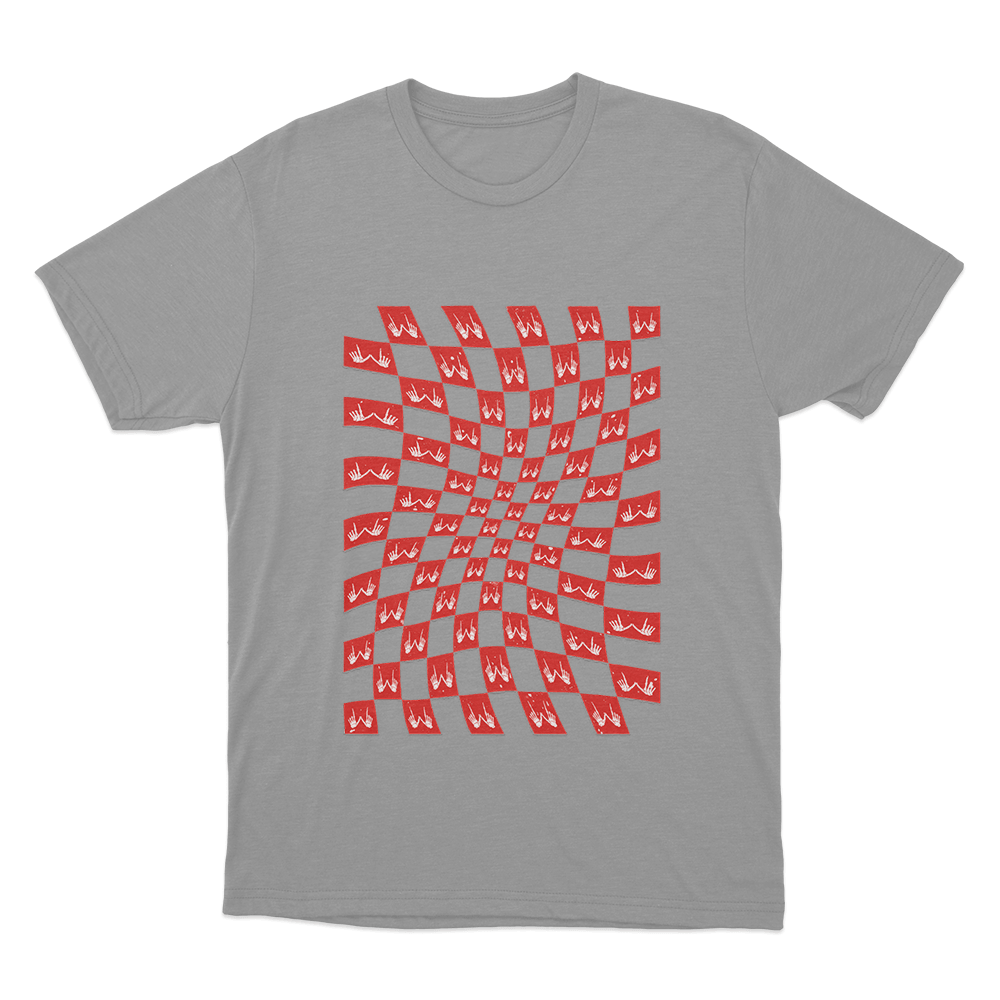 Checkerboard Unisex T Shirt Grey Checkerboard Unisex T Shirt Grey