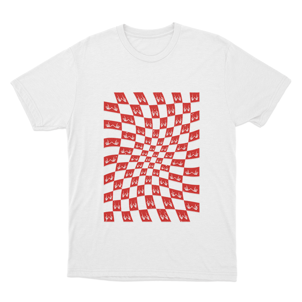 Checkerboard Unisex T Shirt White Checkerboard Unisex T Shirt White