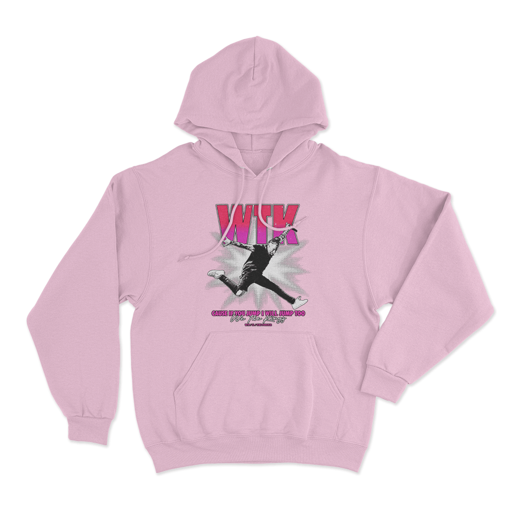 Jump Unisex Hoodie Pink Jump Unisex Hoodie Pink