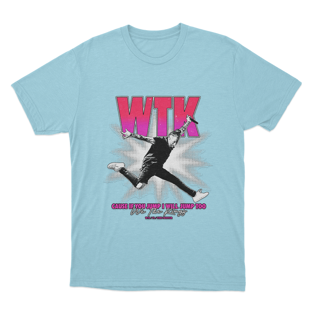 Jump Unisex T Shirt Sky Blue Jump Unisex T Shirt Sky Blue