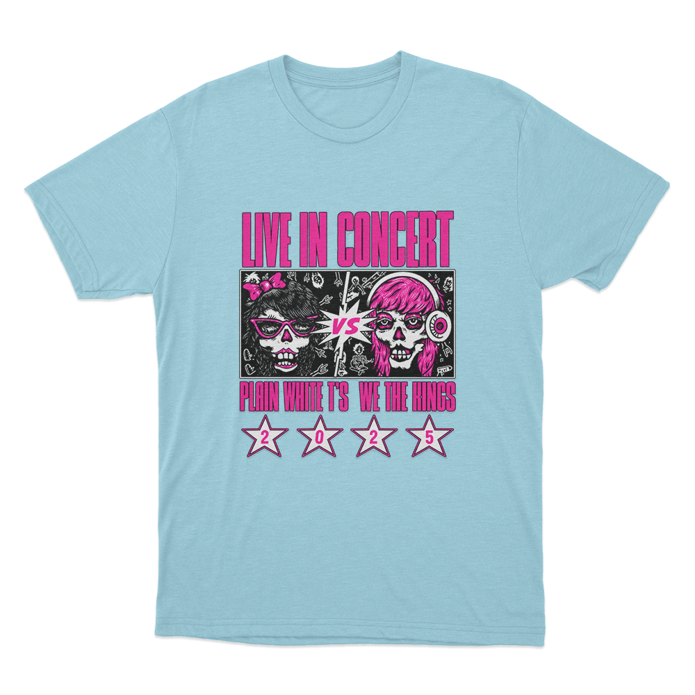 Live In Concert Unisex T Shirt Sky Blue Live In Concert Unisex T Shirt Sky Blue
