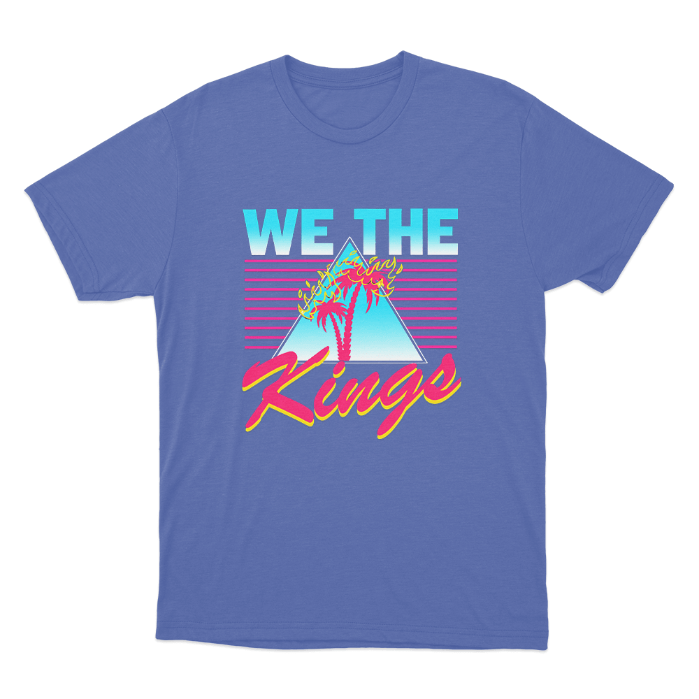 Palm Tree Unisex T Shirt Blue Palm Tree Unisex T Shirt Blue