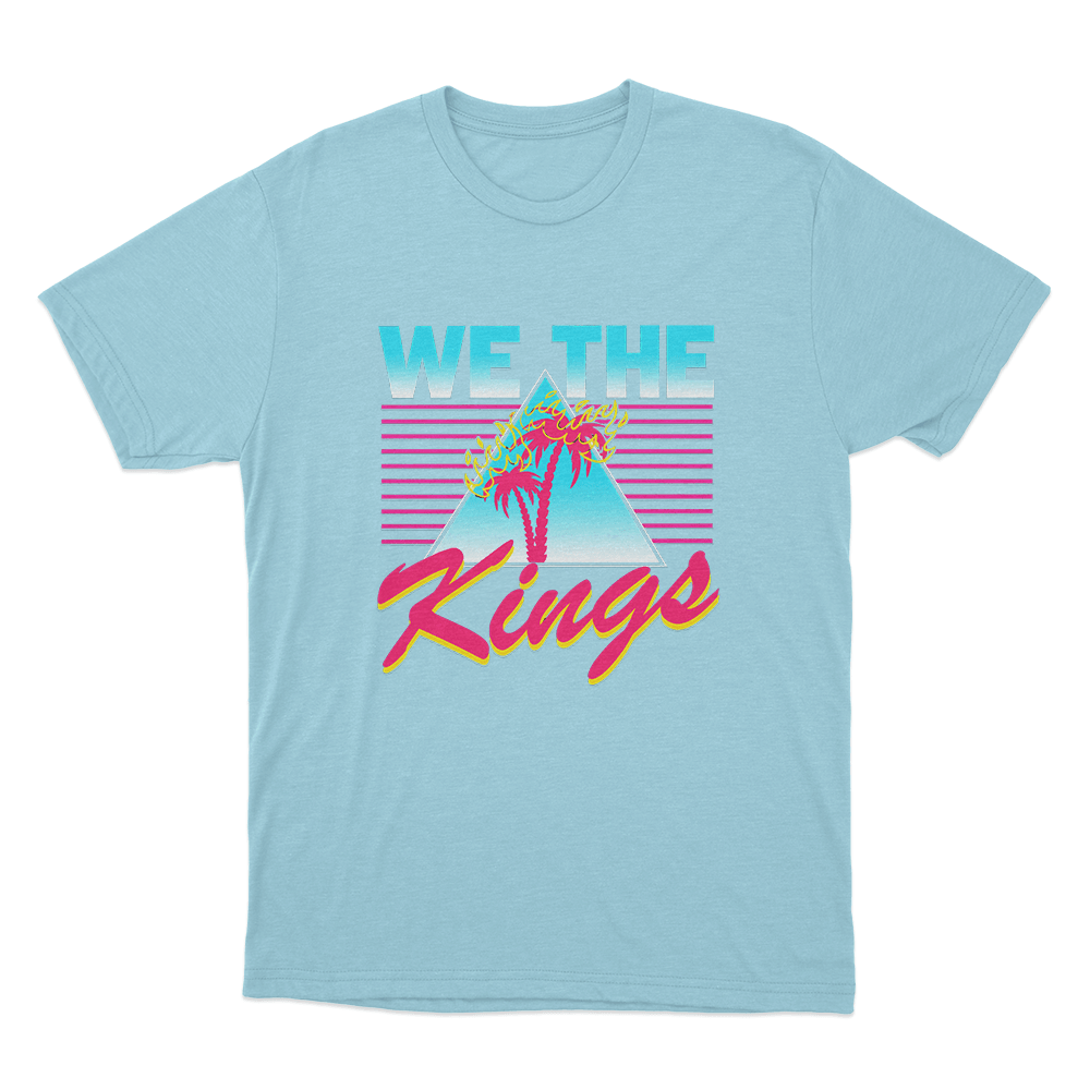 Palm Tree Unisex T Shirt Sky Blue Palm Tree Unisex T Shirt Sky Blue