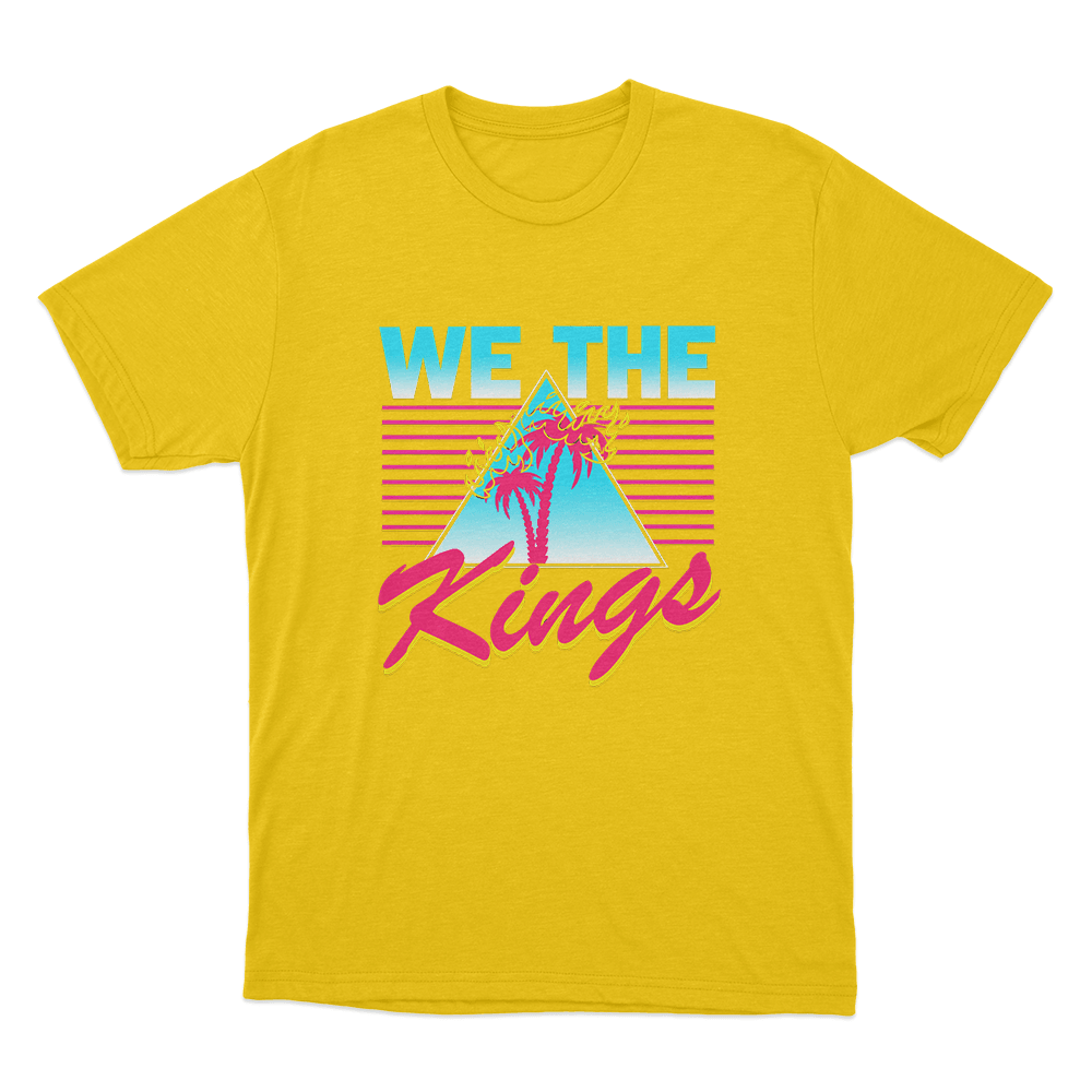 Palm Tree Unisex T Shirt Yellow Palm Tree Unisex T Shirt Yellow