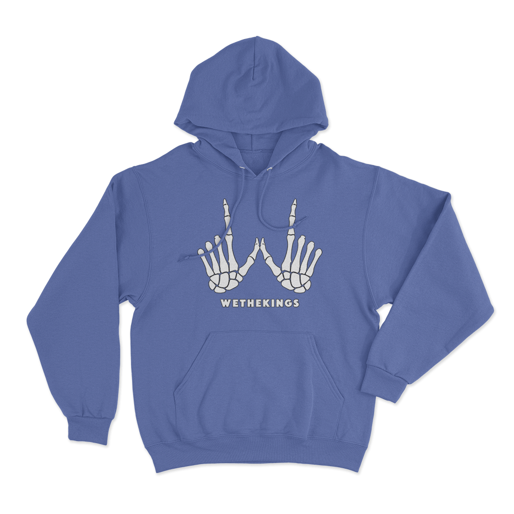 WTK Skeleton Unisex Hoodie Blue WTK Skeleton Unisex Hoodie Blue