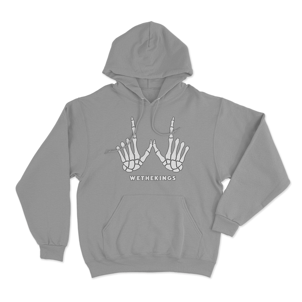 WTK Skeleton Unisex Hoodie Grey WTK Skeleton Unisex Hoodie Grey