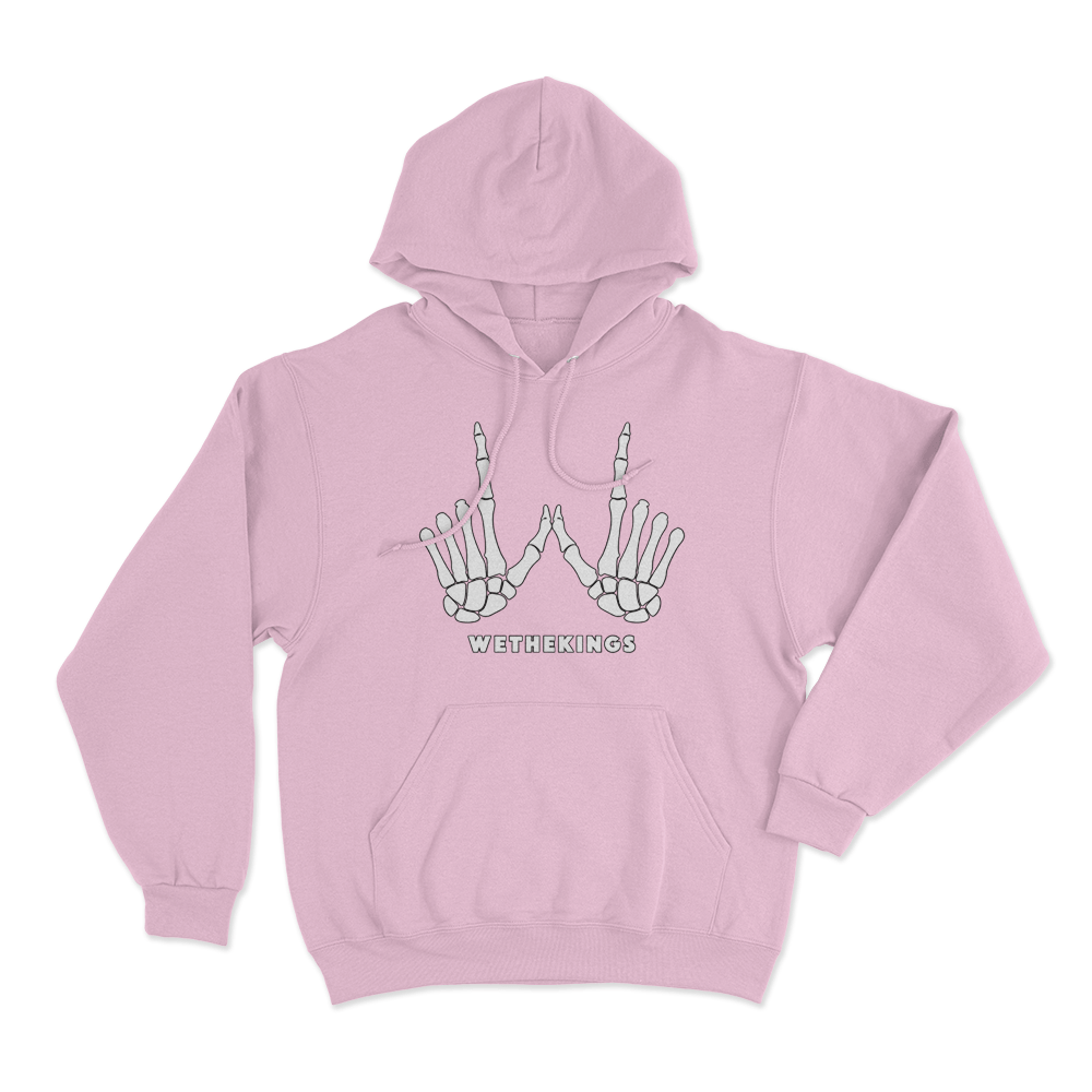WTK Skeleton Unisex Hoodie Pink WTK Skeleton Unisex Hoodie Pink