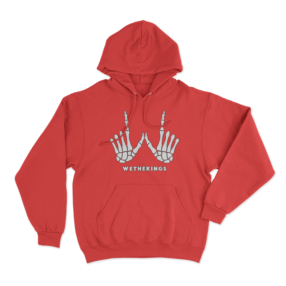 WTK Skeleton Unisex Hoodie Red WTK Skeleton Unisex Hoodie Red