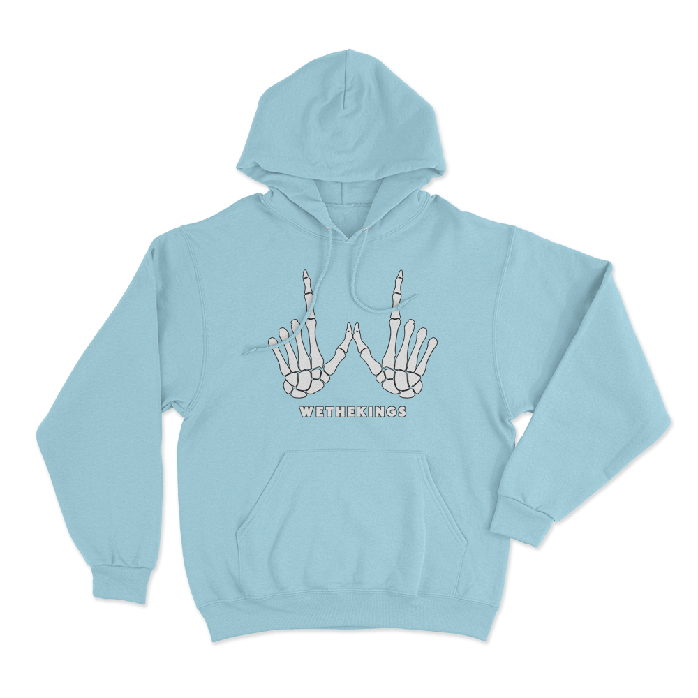 WTK Skeleton Unisex Hoodie Sky Blue WTK Skeleton Unisex Hoodie Sky Blue