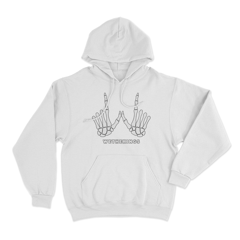 WTK Skeleton Unisex Hoodie White WTK Skeleton Unisex Hoodie White