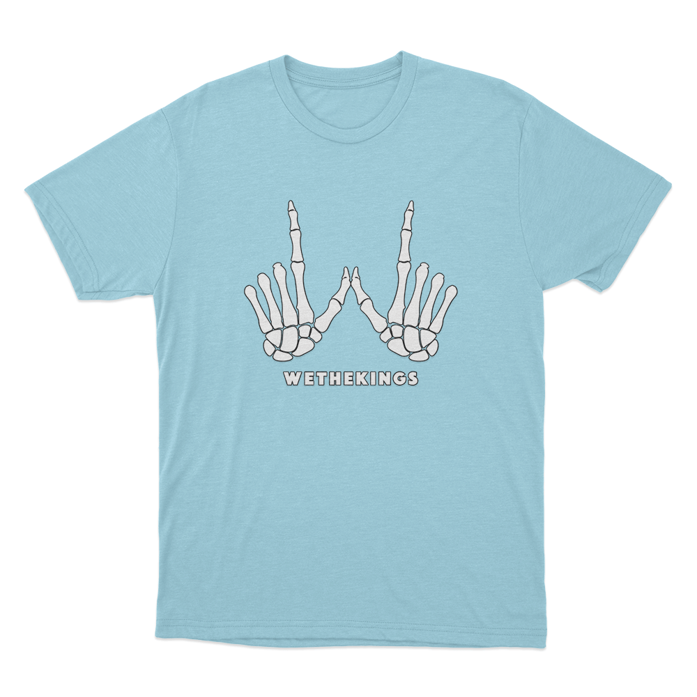 WTK Skeleton Unisex T Shirt Sky Blue WTK Skeleton Unisex T Shirt Sky Blue
