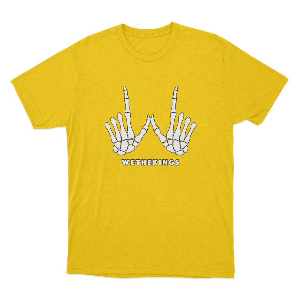 WTK Skeleton Unisex T Shirt Yellow WTK Skeleton Unisex T Shirt Yellow