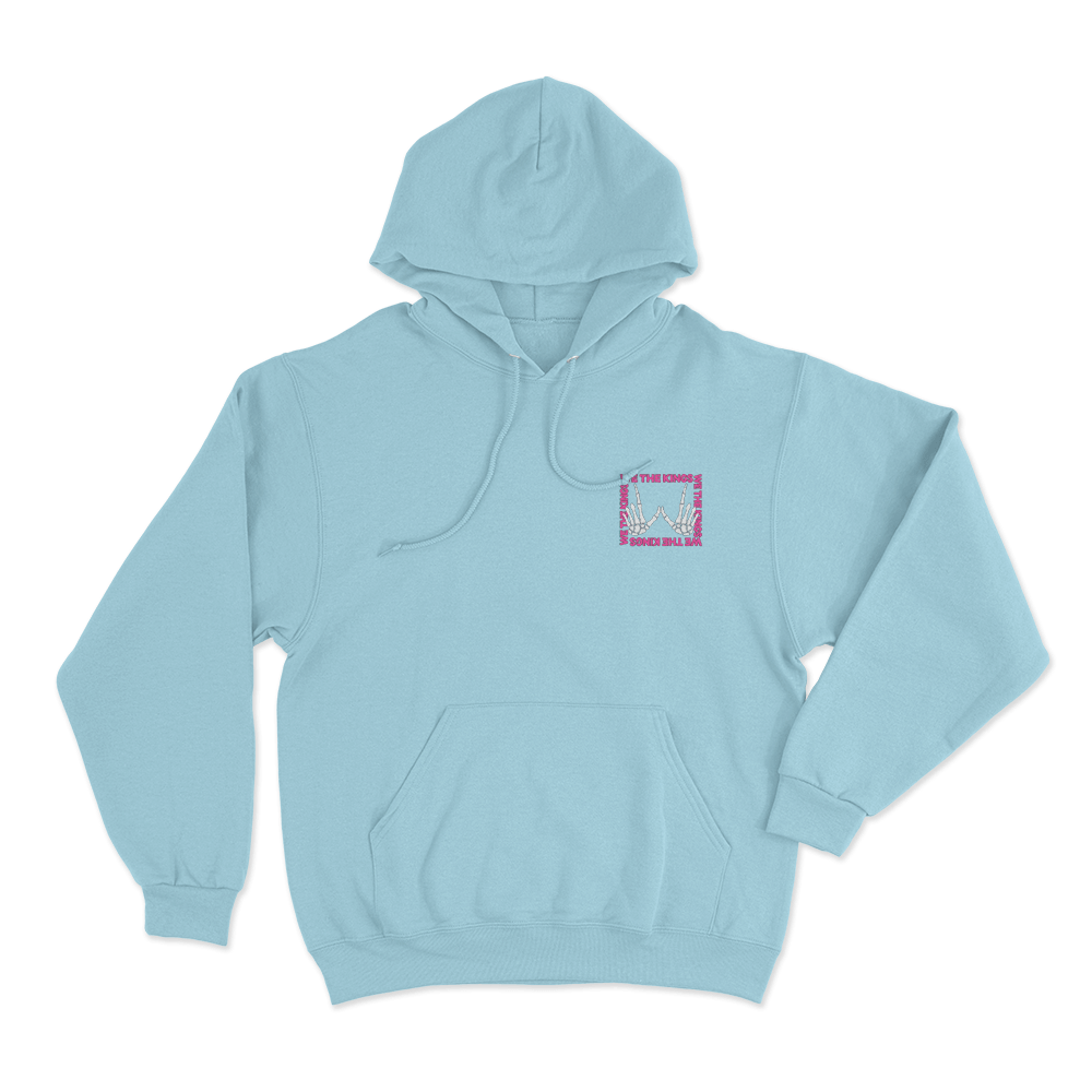 We The Kings Skeleton Unisex Hoodie Sky Blue We The Kings Skeleton Unisex Hoodie Sky Blue