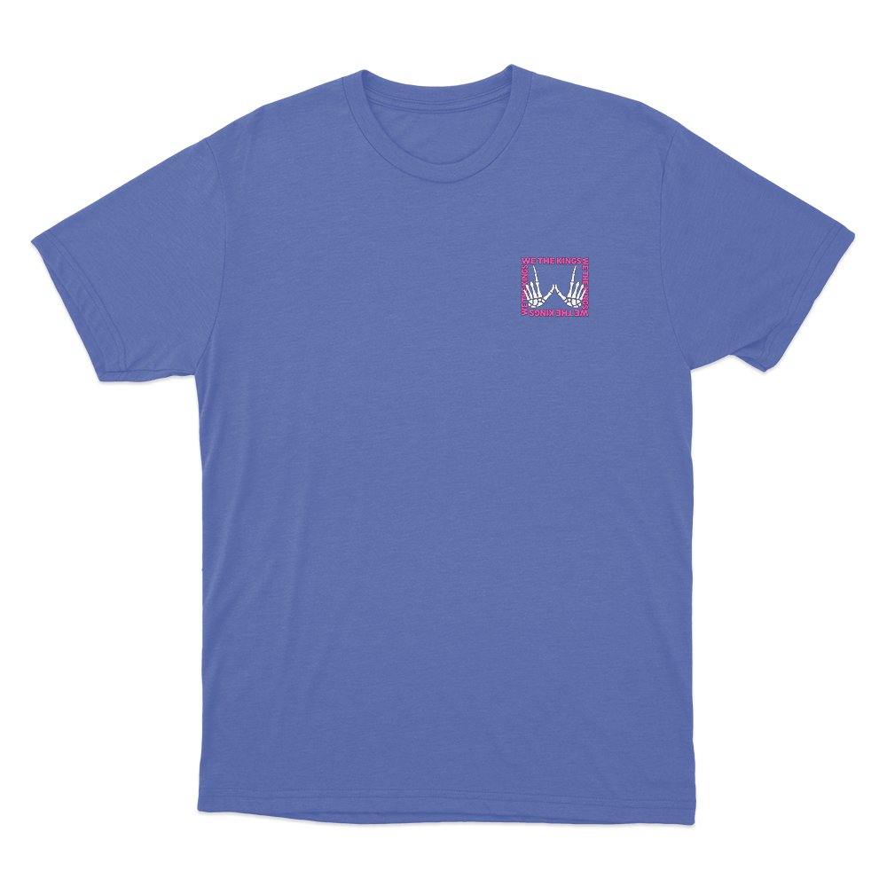 We The Kings Skeleton Unisex T Shirt Blue We The Kings Skeleton Unisex T Shirt Blue