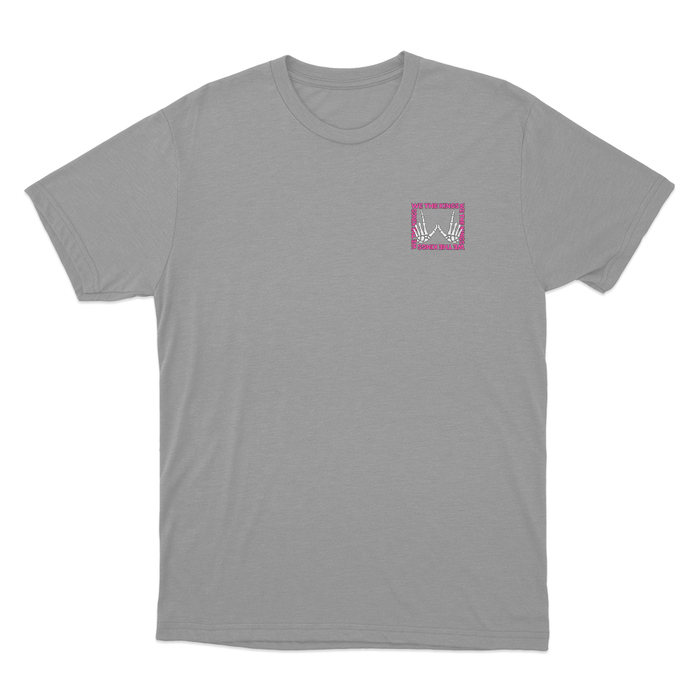 We The Kings Skeleton Unisex T Shirt Grey We The Kings Skeleton Unisex T Shirt Grey