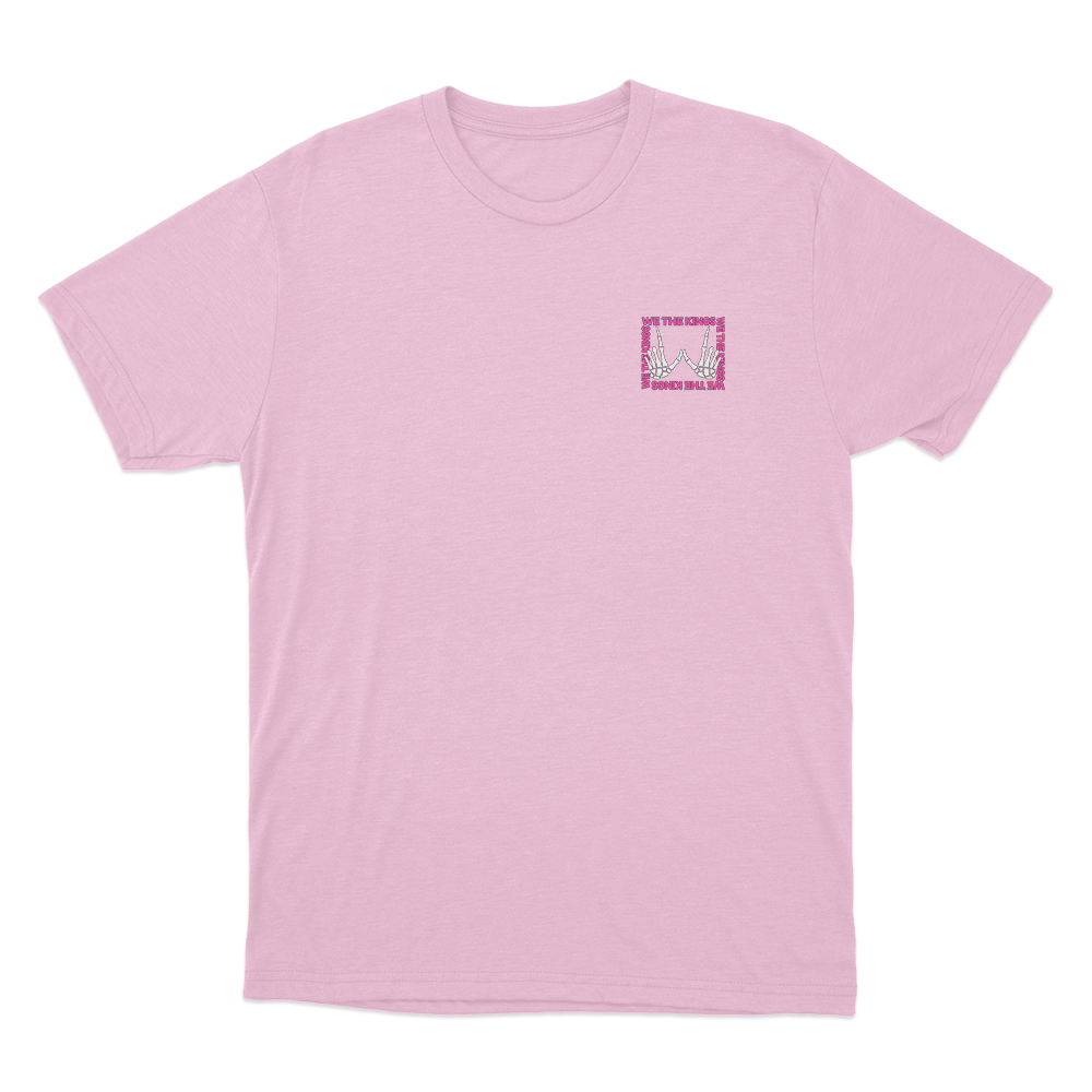 We The Kings Skeleton Unisex T Shirt Pink We The Kings Skeleton Unisex T Shirt Pink