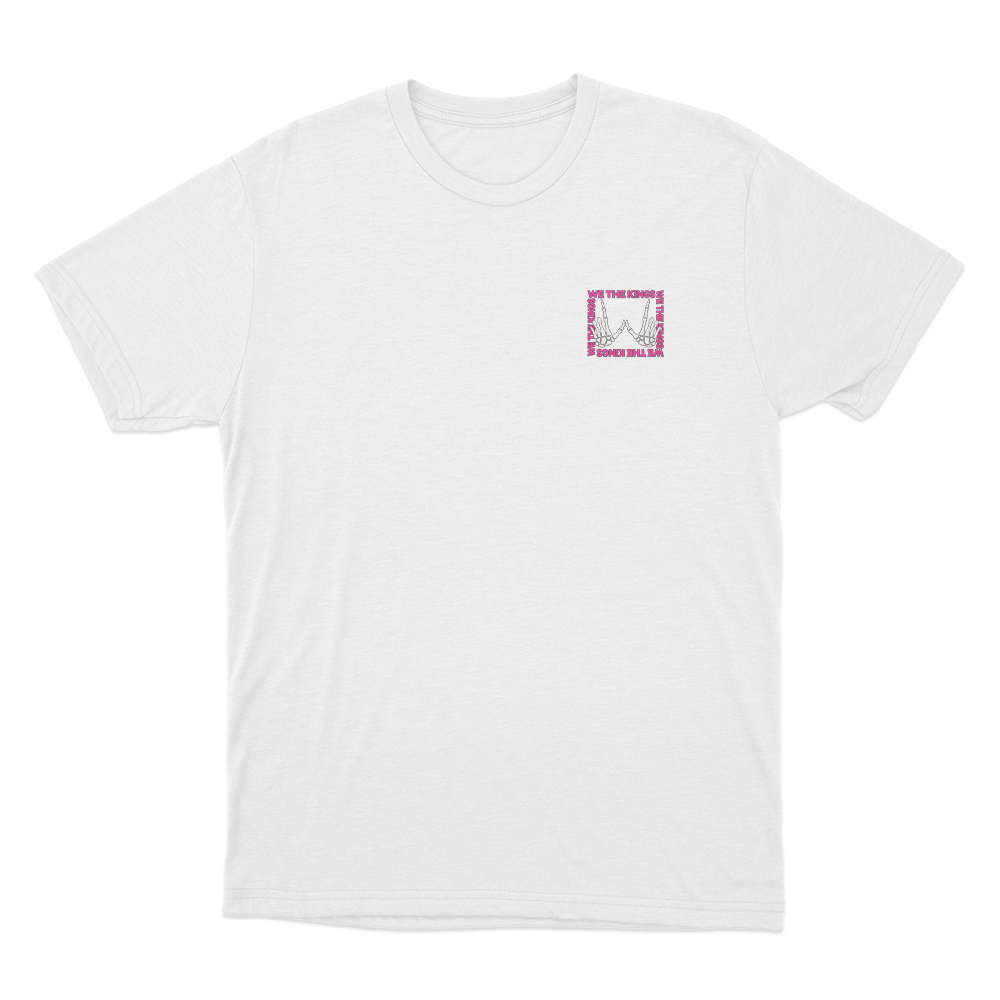 We The Kings Skeleton Unisex T Shirt White We The Kings Skeleton Unisex T Shirt White
