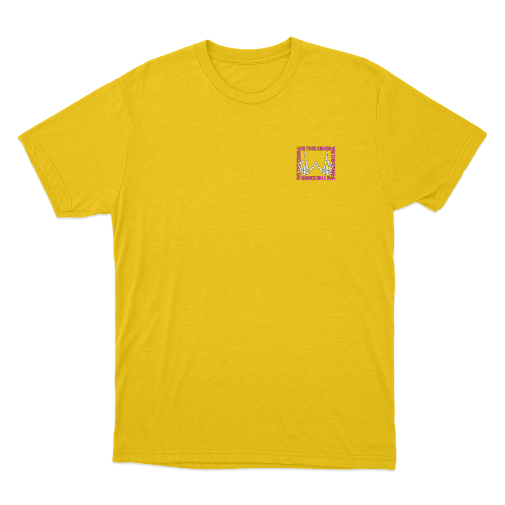 We The Kings Skeleton Unisex T Shirt Yellow We The Kings Skeleton Unisex T Shirt Yellow
